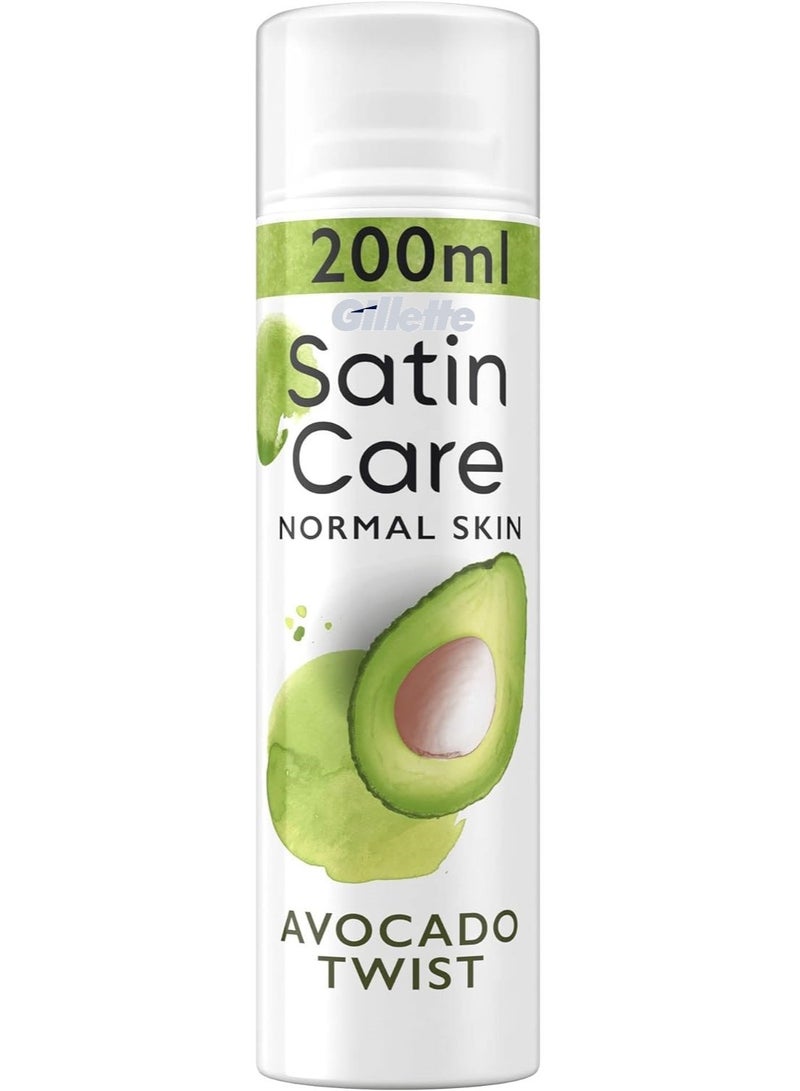 Gillette Satin Care Normal Skin Avocado Twist Shave Gel 200 ML